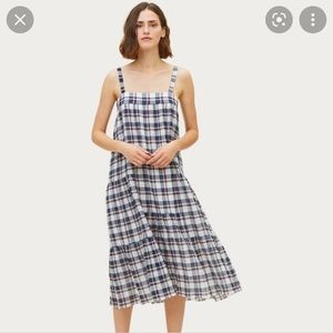 Jenni Kayne Plaid Pintucked Dress